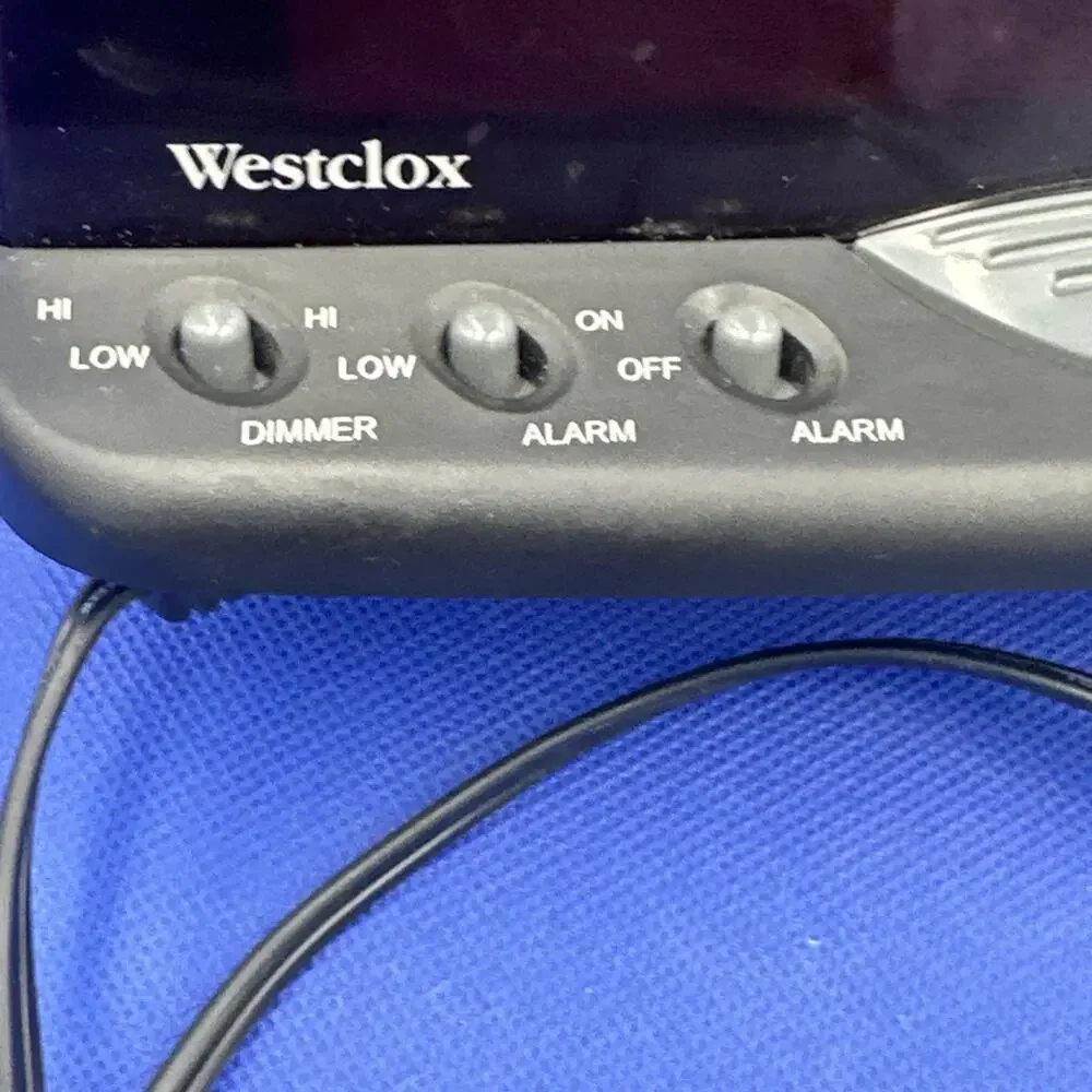 Vintage Westclox Model 22717 Alarm Clock‎ Large Digital Display Tested Works